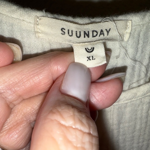 Suunday Cotton Gauze Dolman Dress Eggnog XL - Picture 9 of 9